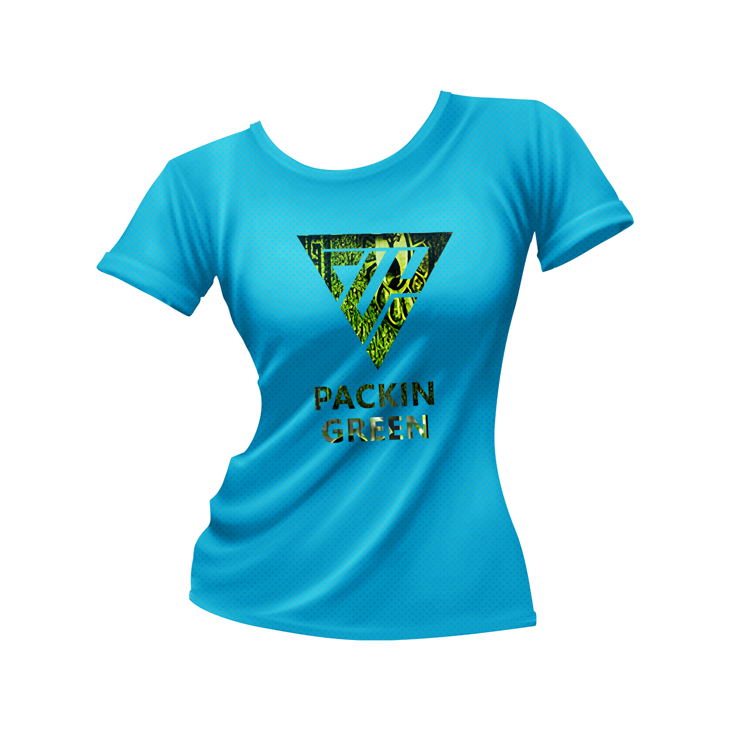 Women's Baby Blue Packin Green Tee Shirts