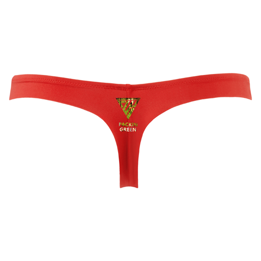 Woman's Packin Green Thong (Red)