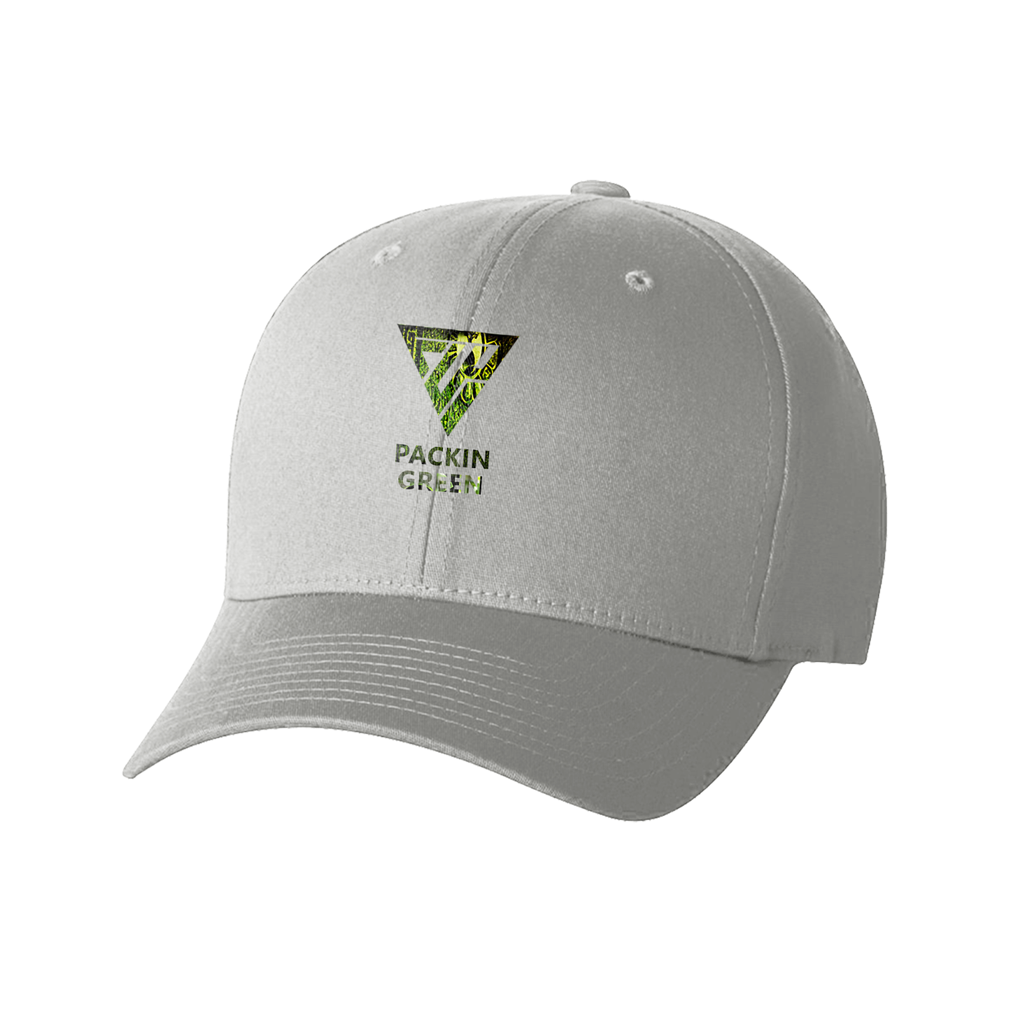 Men's White Packin Green Snap Back Baseball Cap