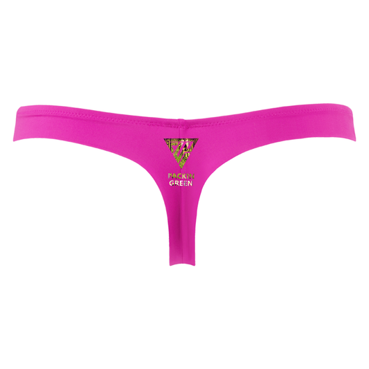 Woman's Packin Green Thong (Pink)