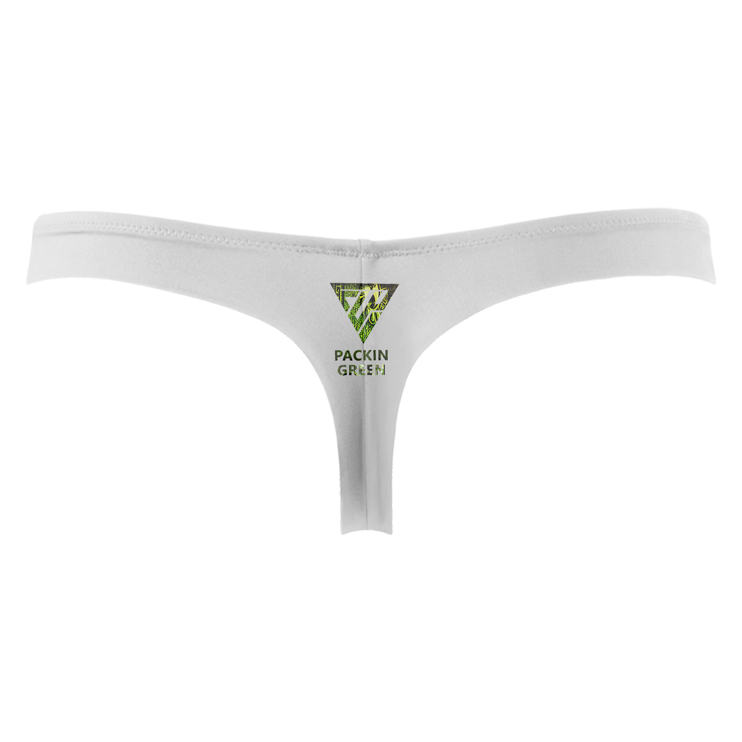 Woman's Packin Green Thong (White)